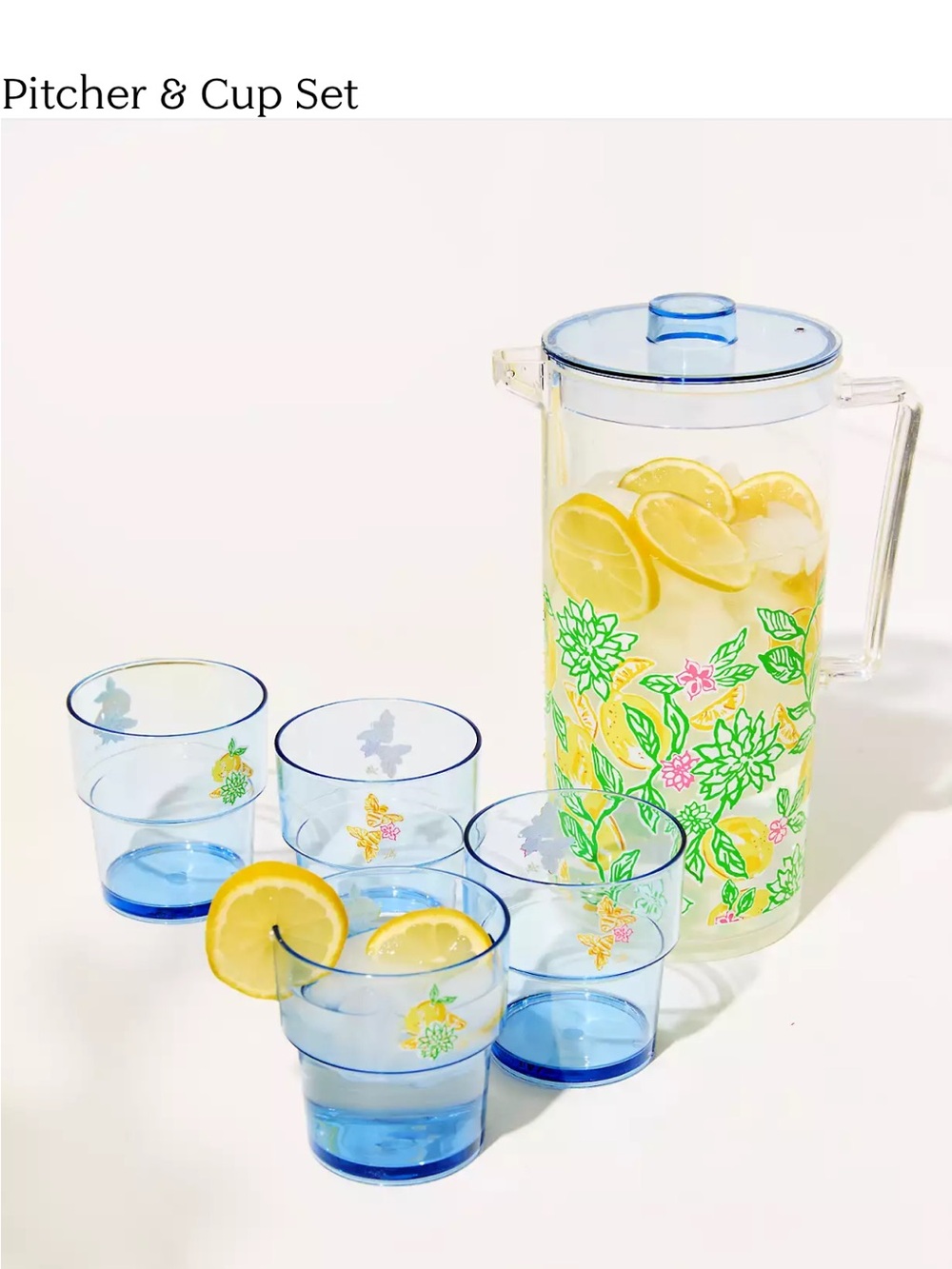 Lilly Pulitzer Pitcher & Cup Set